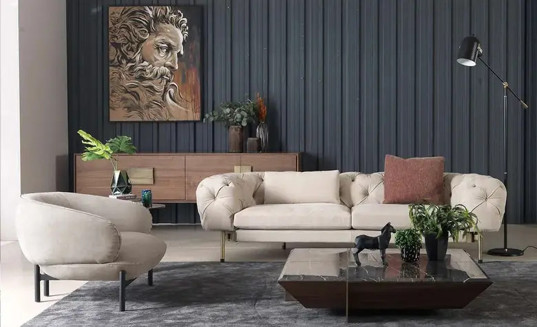 Artistic luxury interior living space